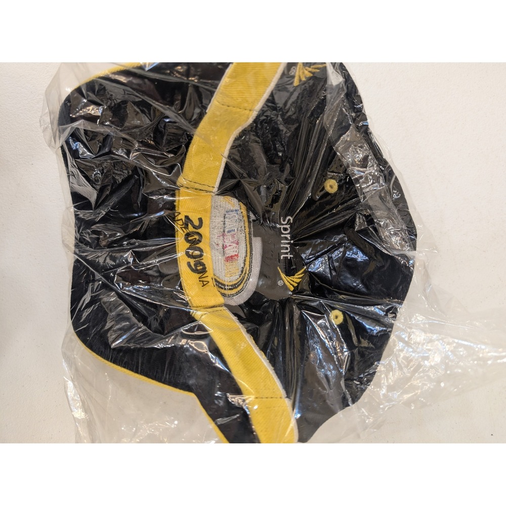 NASCAR Sprint Cup Series 2009 Hat Cap Black Yellow Racing New in Sealed Package‎ - Picture 3 of 3